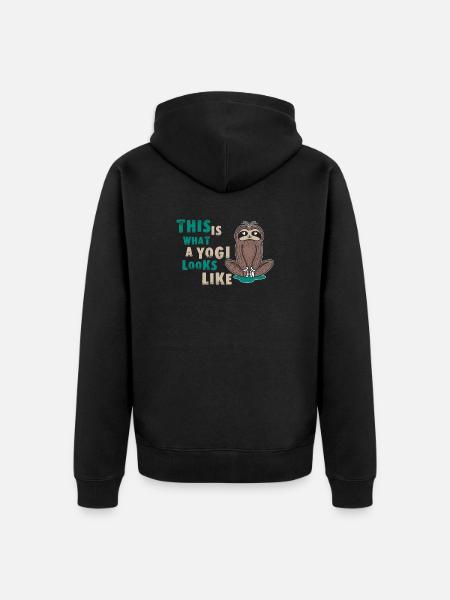 Pilates - Unisex Premium Organic Zip Hoodie - black