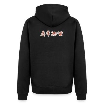 Singe cirque singe drôle design graphique - Veste à capuche bio Premium Unisexe - noir - Dos - Nico (187cm)