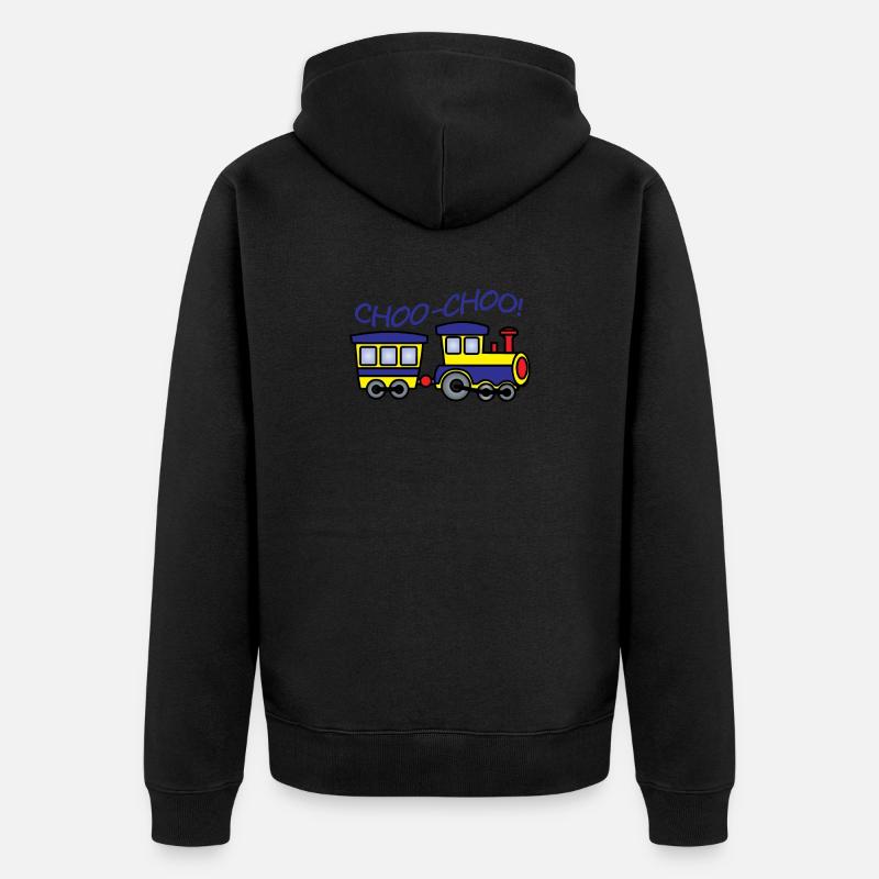 Train pour un anniversaire - Veste à capuche bio Premium Unisexe - noir
