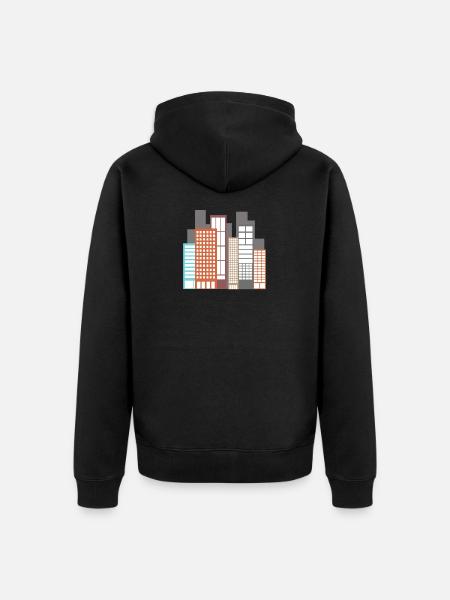 bâtiment - Veste à capuche bio Premium Unisexe - noir