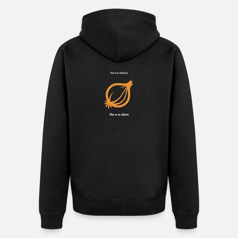 Oignon opinion pun Phi Pi - Veste à capuche bio Premium Unisexe - noir