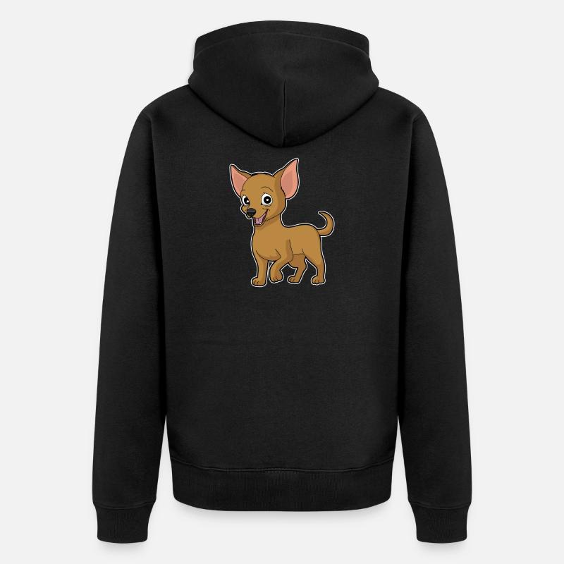 Petit chien doux Chiwawa - Veste à capuche bio Premium Unisexe - noir