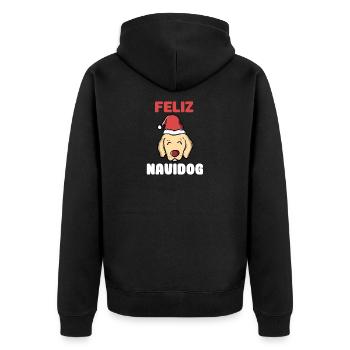 Feliz Navidog - Veste à capuche bio Premium Unisexe - noir - Dos - Nico (187cm)
