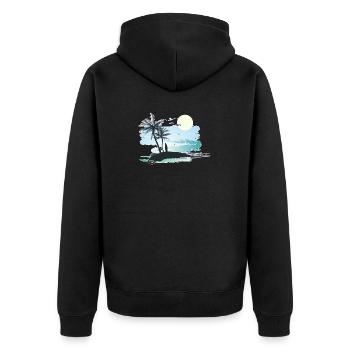 Vie de plage - Veste à capuche bio Premium Unisexe - noir - Dos - Nico (187cm)