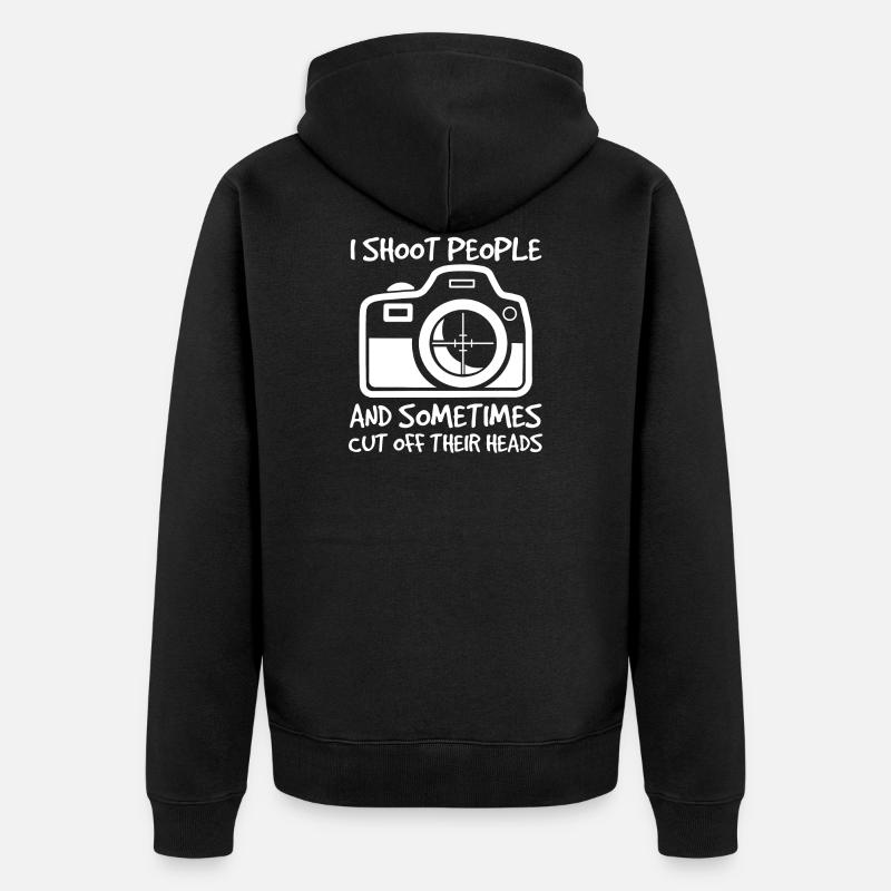 Foto Vektor cooles Geschenk - Unisex Premium Bio Zip Hoodie - Schwarz