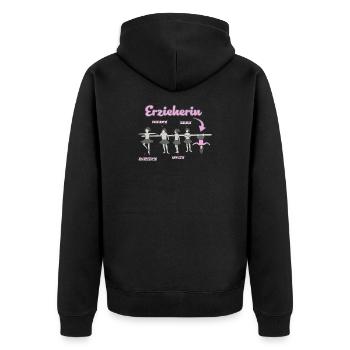 Educator dream job - Unisex Premium Organic Zip Hoodie - black - Back - Nico (187cm)