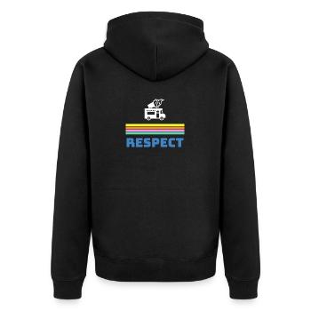 Respecter l'homme dans la camionnette de glace - Veste à capuche bio Premium Unisexe - noir - Dos - Nico (187cm)