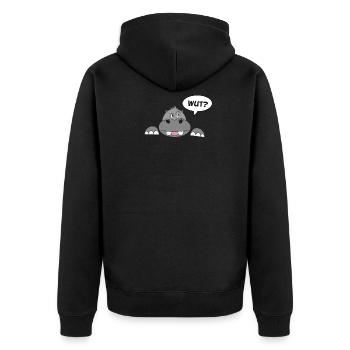 Pregnancy Hippo Hippo Hippopotamus Gift - Unisex Premium Organic Zip Hoodie - black - Back - Nico (187cm)