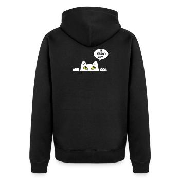 Cadeau chat perso coquin maine coon persan - Veste à capuche bio Premium Unisexe - noir - Dos - Nico (187cm)
