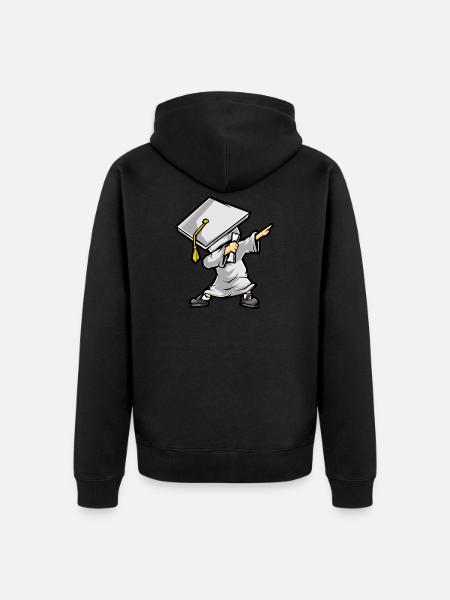 Dabbing Graduate - Funny Graduation Gift - Unisex Premium Organic Zip Hoodie - black