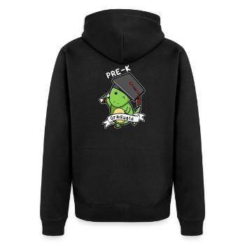 Dinosaure pré-K diplômé - cadeau drôle de Graduation - Veste à capuche bio Premium Unisexe - noir - Dos - Nico (187cm)