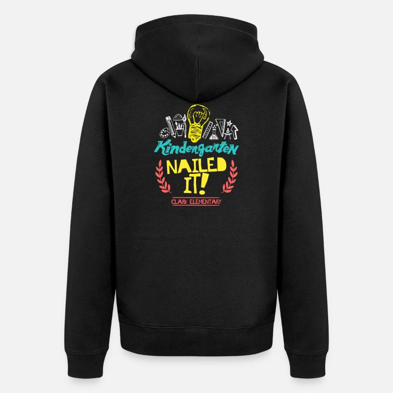 Kindergarten genagelt es Clark Elementary - Unisex Premium Bio Zip Hoodie - Schwarz
