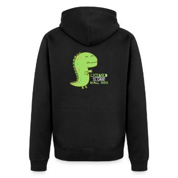 Autorisé à porter de petits bras - cadeau drôle - Veste à capuche bio Premium Unisexe - noir - Dos - Nico (187cm)