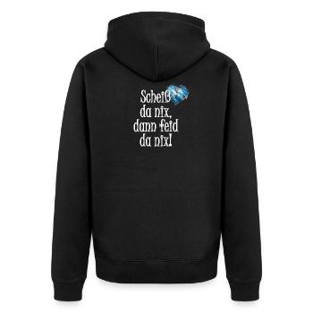 Merde, la Bavière - Veste à capuche bio Premium Unisexe - noir - Dos - Nico (187cm)
