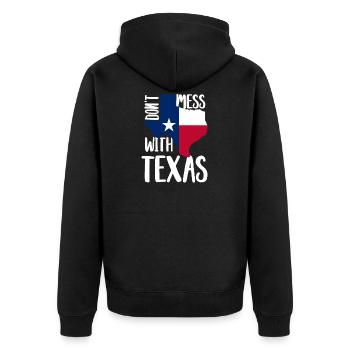 Cadeau cool carte Texas - Veste à capuche bio Premium Unisexe - noir - Dos - Nico (187cm)
