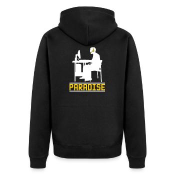 Gamer Gaming Clan gambling gambler - Unisex Premium Organic Zip Hoodie - black - Back - Nico (187cm)