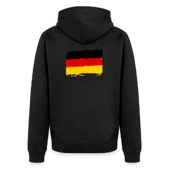Germany flag - German flag - Unisex Premium Organic Zip Hoodie - black - Back - Nico (187cm)