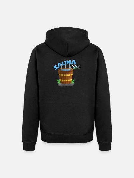 Sauna Gesundheit - Unisex Premium Bio Zip Hoodie - Schwarz