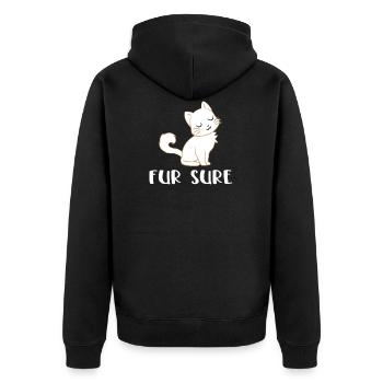 Chat - Chats T-Shirt - Chats - Fourrure Sure - Veste à capuche bio Premium Unisexe - noir - Dos - Nico (187cm)