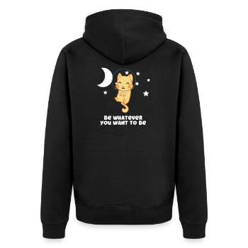 Chat - Chats T-Shirt - Chats - Soyez vous-même - Veste à capuche bio Premium Unisexe - noir - Dos - Nico (187cm)