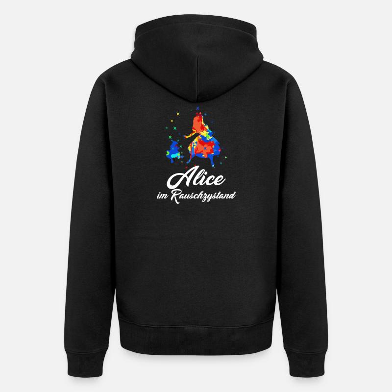 Alice au 9e âge - Veste à capuche bio Premium Unisexe - noir