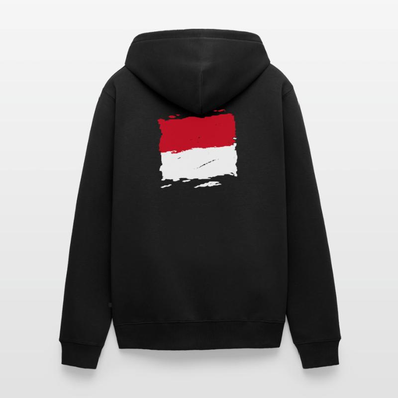 Drapeau Monaco - drapeau de Monaco - drapeau Veste à capuche bio Premium Unisexe