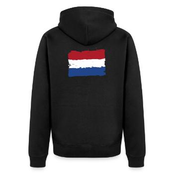 Nederland vlag - Pays-Bas flag - Pays-Bas - Veste à capuche bio Premium Unisexe - noir - Dos - Nico (187cm)