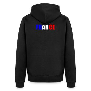 T-shirt France Soccer en jersey français - Veste à capuche bio Premium Unisexe - noir - Dos - Nico (187cm)
