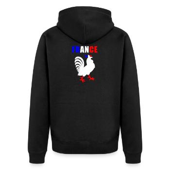 France Soccer Maillot Français Rooster - Veste à capuche bio Premium Unisexe - noir - Dos - Nico (187cm)