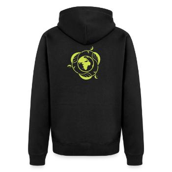 Recycler les feuilles de plantes de la planète durable I Gift - Veste à capuche bio Premium Unisexe - noir - Dos - Nico (187cm)