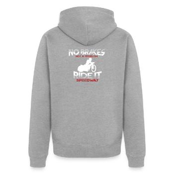 voie express - Veste à capuche bio Premium Unisexe - gris chiné - Dos - Nico (187cm)