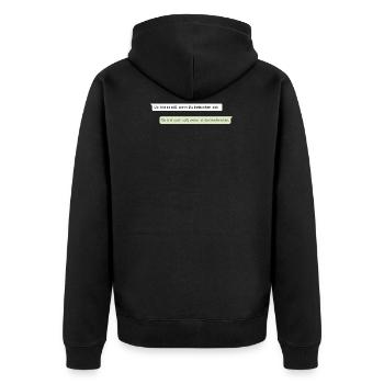 Du bist so süß, wenn Du betrunken bist - Unisex Premium Bio Zip Hoodie - Schwarz - Hinten - Nico (187cm)