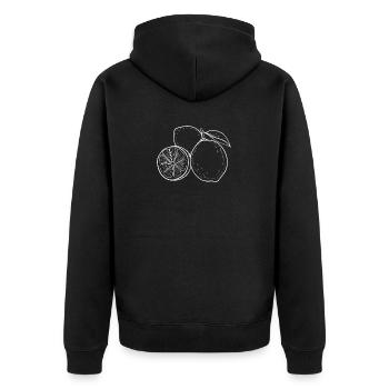 Citrons Fruit Fruit Fruit Lemon - Veste à capuche bio Premium Unisexe - noir - Dos - Nico (187cm)