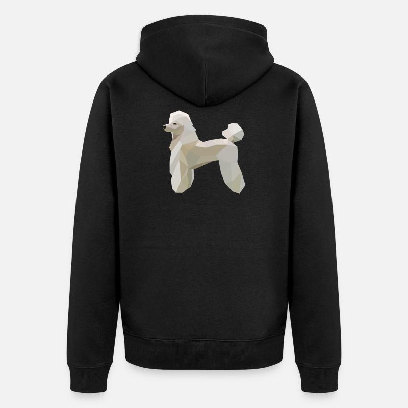 caniche - Veste à capuche bio Premium Unisexe - noir