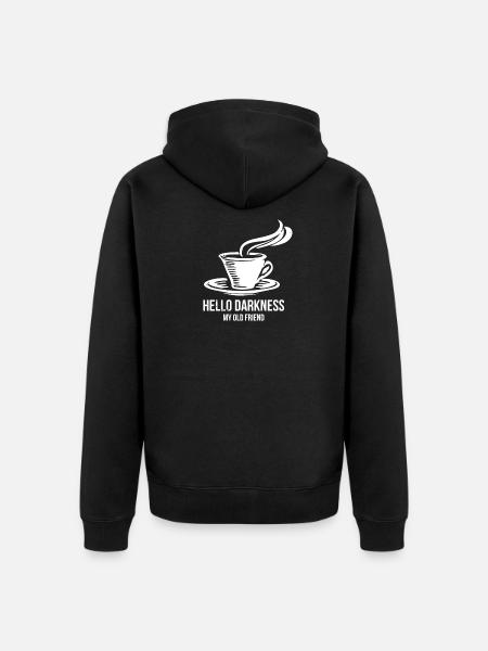 coffee - Unisex Premium Organic Zip Hoodie - black