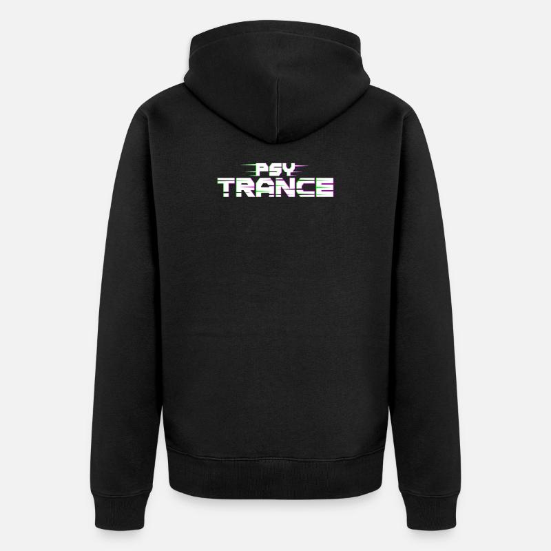psytrance - Veste à capuche bio Premium Unisexe - noir