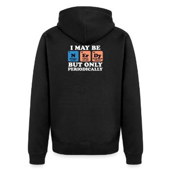 Tableau périodique de Nerdy - Veste à capuche bio Premium Unisexe - noir - Dos - Nico (187cm)