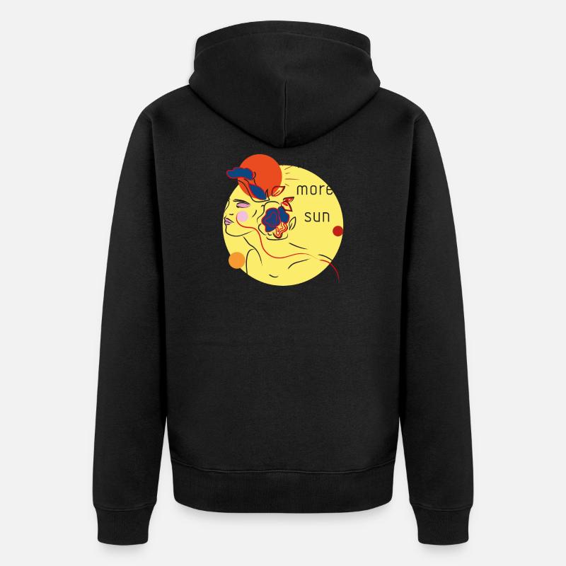 soleil d'été - Veste à capuche bio Premium Unisexe - noir