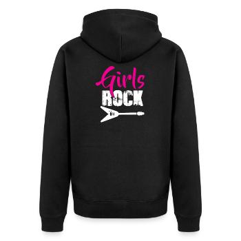 Musique rock - Veste à capuche bio Premium Unisexe - noir - Dos - Nico (187cm)