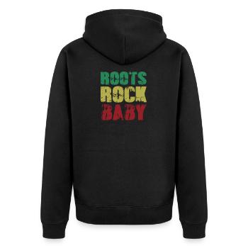 Musique rock - Veste à capuche bio Premium Unisexe - noir - Dos - Nico (187cm)
