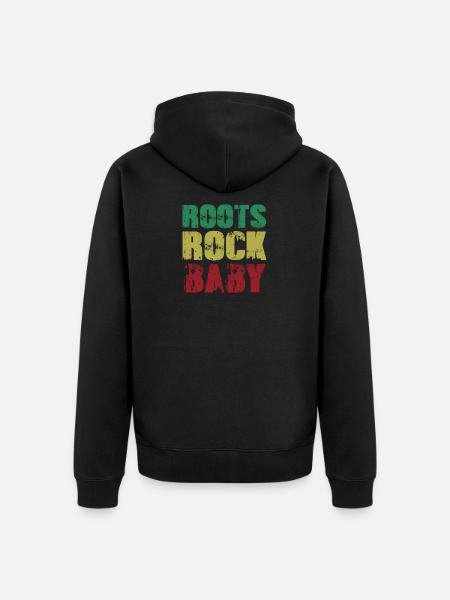 Rock music - Unisex Premium Organic Zip Hoodie - black