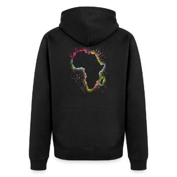 Afrique - Veste à capuche bio Premium Unisexe - noir - Dos - Nico (187cm)