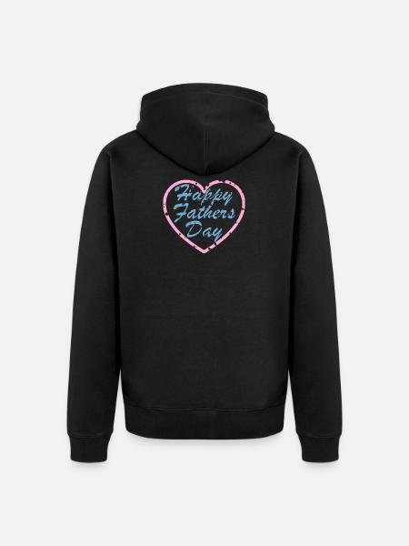 Happy Father's Day - Unisex Premium Organic Zip Hoodie - black