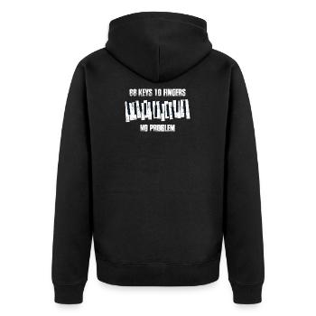 Piano pianiste pianiste musique cadeau - Veste à capuche bio Premium Unisexe - noir - Dos - Nico (187cm)