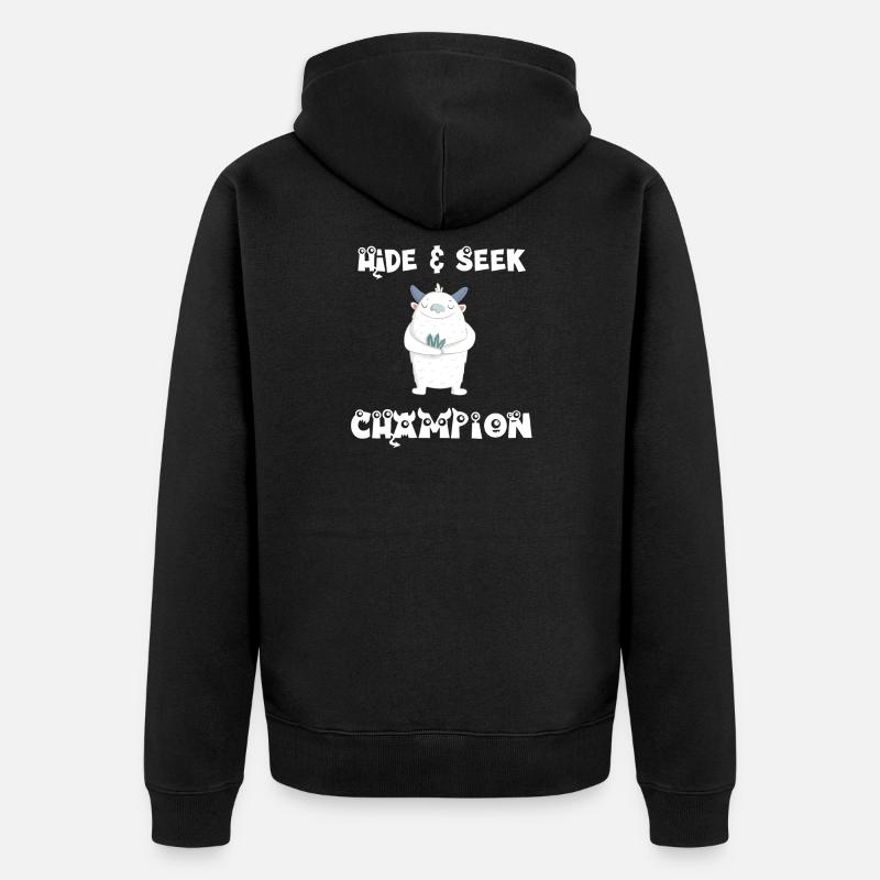 Hide and Seek Yeti - Veste à capuche bio Premium Unisexe - noir