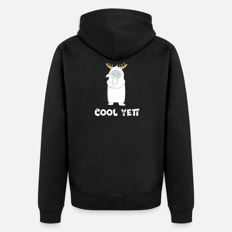 Cool Yeti - Veste à capuche bio Premium Unisexe - noir