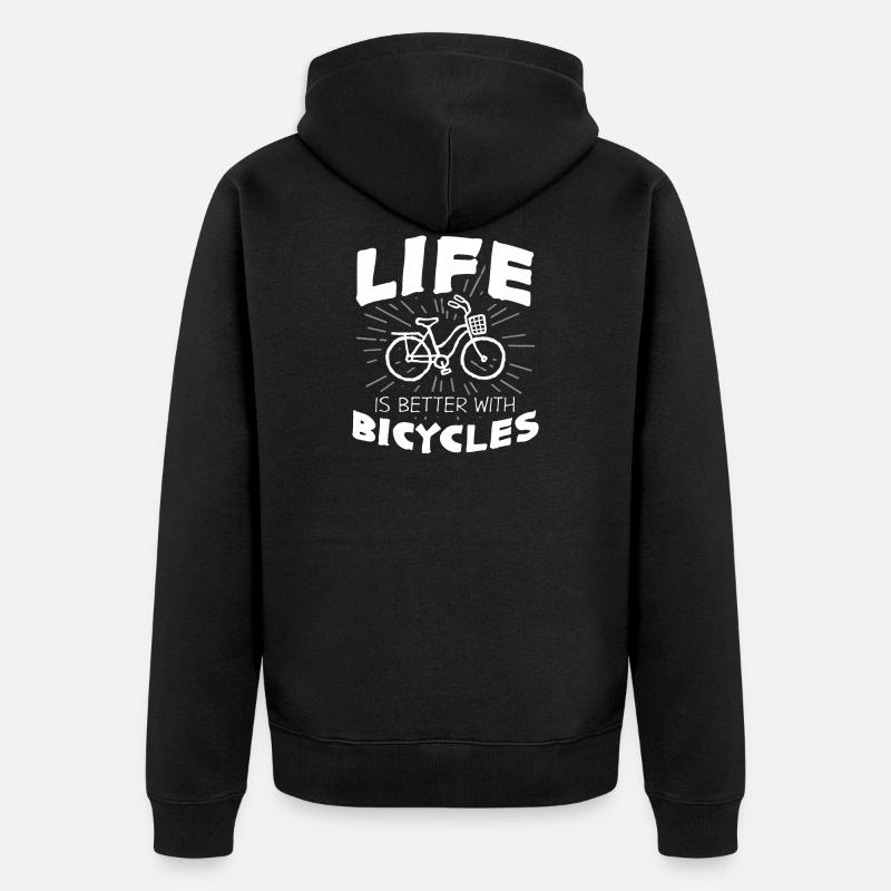 roue - Veste à capuche bio Premium Unisexe - noir
