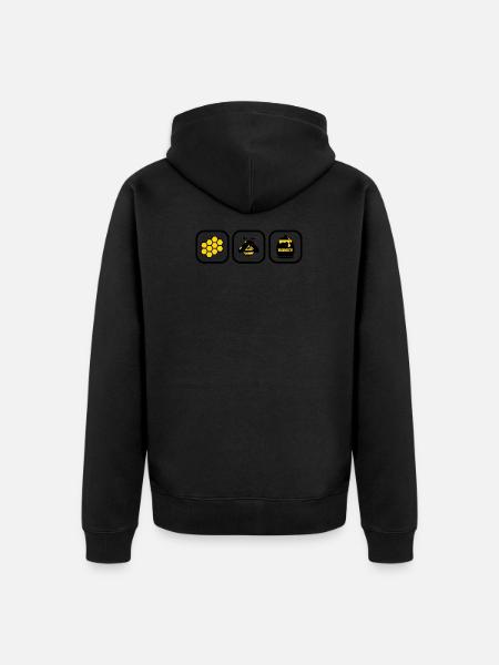 beekeeper - Unisex Premium Organic Zip Hoodie - black