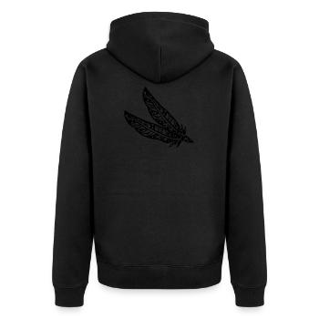 Plume maori - Veste à capuche bio Premium Unisexe - noir - Dos - Nico (187cm)