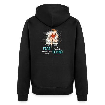 Athlétisme sport saut en hauteur haies fitness - Veste à capuche bio Premium Unisexe - noir - Dos - Nico (187cm)